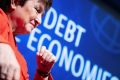 Kristalina Georgieva, le directrice générale du FMI a annoncé, le 14 avril, l’allègement de la dette de 25 pays les plus pauvres, membres de cette institution financière internationale. © AFP via Getty Images