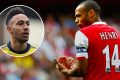 Thierry Henry a conseillé à Pierre-Emerick Aubameyang de rester à Arsenal. © daznservices.com