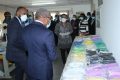 Moment d’échange entre les cadres du PDG à la suite de la visite de l’atelier de couture de l’UJPDG, le 9 mai 2020, à Libreville. © Facebook/pdggabon