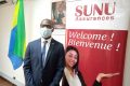 Le directeur général de Sunu assurances vie Gabon, Jean Constant Assi, annonçant l’aide de son groupe pour le Gabon. © Gabonreview