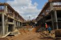 Le marché de Franceville en construction, en avril 2019. © D.R.