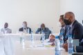 Moment de l'échange entre les membres de la taskforceet les collaborateurs d'Ali Bongo, le 5 octobre 2020. © Com. présidentielle