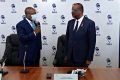 Le ministre de l’Energie Alain Claude Bilie By Nze installant le nouveau PCA
de :la SEEG Egide Boundono Simangoye, le 16 octobre 2020. © Gabonreview