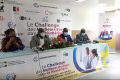 Les officiels du ministère de l’Economie numérique, de la Banque mondiale et les formateurs lors de l’ouverture des ateliers, le 16 octobre 2020, à Libreville. © Gabonreview