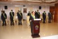 Lucie Milebou Aubusson ép. Mboussou, présentant ses voeux par visioconférence, le 5 janvier 2021, à Libreville. © Com. Sénat