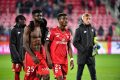 Derniers de Ligue 1 avec Dijon, Bruno Ecuélé Manga et Didier Ndong pourraient être relégués en Ligue 2 à l’issue de la saison avec Dijon. © bienpublic.com