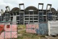 Le stade Omnisport Omar Bongo est actuellement en plein assainissement. © ONDSC