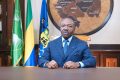 Le chef de la l’Etat gabonais lors de son discours à la Nation, le 16 août 2021. © Com présidentielle