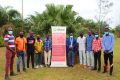 Les élèves du Lycée technique agricole de Lebamba et des cadres d’Olam Palm Gabon à l’issue du stage. © D.R.