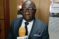 Le président du Conseil d’administration de l’ANUTTC, Léon Paul M’Vouba Okori, répondant aux journalistes, le 21 décembre 2021. © Gabonreview