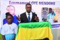 Emmanuel Oye Mendome lors de sa déclaration de candidature, le 3 mars 2021, à Libreville. © Facebook/emmanuel.oyemendome