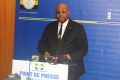 Le ministre de la Communication, Pascal Houangni Ambouroué, le 25 avril 2025, à Libreville. © Gabonreview