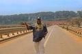 Ali Bongo sur le pont de Mayumba, en juillet 2016. © D.R.