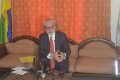 L’Administrateur de l’OIF, Geoffroi Monpetit, face à la presse, le 7 juillet 2022 à Libreville. © Gabonreview