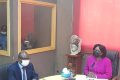 Francis Nkéa et la ministre du Budget, Edith Ekiri Mounombi épse Oyouomi, lors des conférences budgétaires, le 25 juillet 2022 à Libreville. © Gabonreview