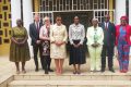 Erlyne Antonela Ndembet Damas, Patricia Janet Scotland et leurs collaborateurs, le 19 août 2022 à Libreville. © D.R.