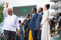 Le président ghanéen Nana Akufo-Addo (en exergue), une absence remarquée le 17 août 2022 à Libreville. © Montage Gabonreview