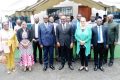 Le ministre de l’Habitat, Olivier Abel Nang Ekomye et ses invités lors de la journée mondiale de l’Habitat, le 10 octobre 2022, à Libreville. © Gabonreview