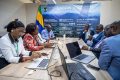 Un moment de la réunion présidée par Tanguy Gahouma-Bekale, le 12 novembre 2022 à Charm El-Cheikh. © D.R.