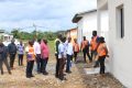 Le Vice-Premier ministre, les membres du gouvernement et les agents de la SNI sur le site de
relogement de Bikélé, le 6 novembre 2022. © D.R.