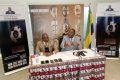 Le ministre de la Culture et des Arts, Pr. Patrick Daouda Mouguiama et son délégué, Max-Samuel Oboumadjogo (Massassi) face à la presse, le 24 novembre 2022. © Gabonreview