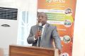 Le directeur général de la GFEC, Marius Kombila présentant la trame des échanges. © Gabonreview