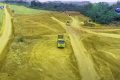 Les travaux de rétablissement des 900m de voie ferrées endommagés avancent bien. © Capture d’écran/ Gabon Télévision