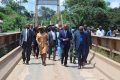 Visite du pont d'Ebel Abanga dans le Moyen-Ogooué. © D.R.