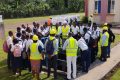 Les apprenants du Lycée Lubin Martial Ntoutoume Obame de Ntoum en visite pédagogique, à la station de traitement et d’adduction d’eau potable de ladite commune. © Gabonreview