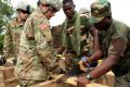 Des militaires américains et africains en formation. © D.R.