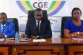 Des membres du bureau du CGE, dont le président Michel Stéphane Bonda (au milieu), le 12 juillet 2023. © Gabonreview