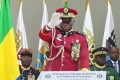 Le général Oligui Nguema, le président de la transition prêtant serment au palais Rénovation, le 4 septembre 2023 à Libreville. © D.R.