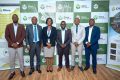 Les représentants du Top management de la Mutuelle et d’Olam Palm Gabon, le 15 janvier 2023 à Libreville. © D.R.