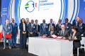 Moment de la signature d’une convention de prêt entre BGFIBank Gabon et AGL Gabon, le 29 mai 2024 à Paris. © D.R.