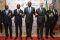 Brice Clotaire Oligui NGuema posant avec les représentants des différentes parties à Paris. © Investi in Gabon