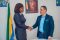 Le responsable de la société ‘MFB les Sucreries du Gabon’, Faruk Bastuk et le ministre du Commerce, Marie Paulette Parfaite Amouyeme Ollame Épse Divassa Bofi, le 7 juin 2024. © D.R.
