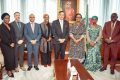La délégation du Commonwealth reçue, le 22 juillet 2024 au Palais Omar Bongo (Pr Luis G. Franceschi à la droite de Paulette Missambo) © Com. Sénat