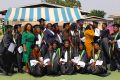 Les diplômés posant au terme de la cérémonie. © GabonReview