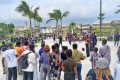 Les jeunes ayant fait le déclassement à la Baie des rois pour le festival «JapanimGabon», le 7 juillet 2024. © GabonReview