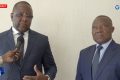 Dieudonné Aba'a Owono (à droite) et Jean Bernard Padare, le 24 juillet 2024 à Libreville. © Capture d'écran/Gabon 1ère