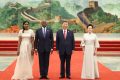 Le général Brice Clotaire Oligui Nguema et son épouse en compagnie du couple présidentiel chinois, le 4 septembre 2024 à Beijing. © Xinhua