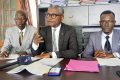 Gaétan Ernest Ayami, président du Regroupement des autochtones de Leyima (à droite) et son avocat, Me Thierry Nguia, le 27 septembre 2024. © GabonReview