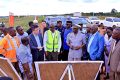 Le général Nzengui Nzoundou lors d’une précédente visite sur le chantier de la route Forasol-Mbega. © D.R.