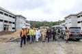 Le général Brice Clotaire sur le site de l’Université polytechnique d’Akanda, le 22 octobre 2024. © Com. présidentielle