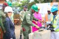 Le général de brigade Maurice Ntossui Allogo, a posé la première pierre de la salle d'opération du Système national de traçabilité du bois du Gabon (SNTBG), le 23 octobre 2024. © D.R.