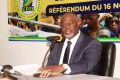 Hervé Patrick Opiangah lors de sa déclaration, le 14 novembre 2024. © GabonReview