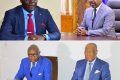 Les quatre hommes politiques gabonais qui seront face à la presse, le 8 janvier 2024. © GabonRevie/Montage