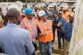 Le directeur général de GPC, Philippe Jr. Ossoucah expliquant l’un des projets au ministre de l’Energie, le 1er février 2025 à Lebamba. © GPC