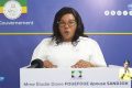 La ministre de la Femme, Elodie Diane Fouefoué épse Sandjoh délivrant son message à la Nation, le 16 avril 2025. © GabonReview (Capture d’écran)