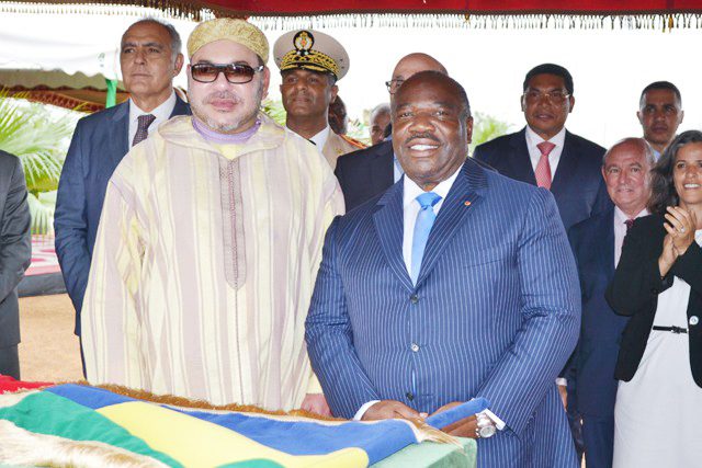 Mohammed VI, lors de sa dernière visite officielle, en juin 2015, au Gabon. © Gabonreview